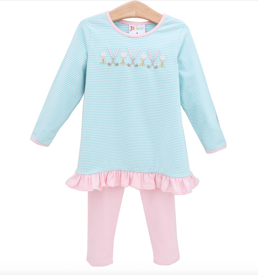 Tee Time Ruffle Pant Set