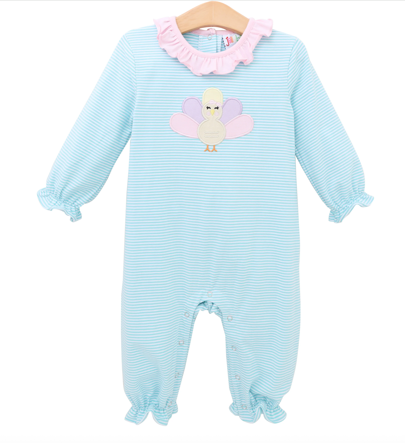 Pastel Turkey Ruffle Romper