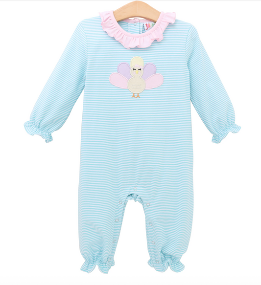 Pastel Turkey Ruffle Romper