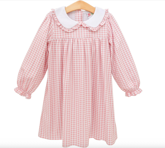 Catherine Dress - Light Pink Gingham