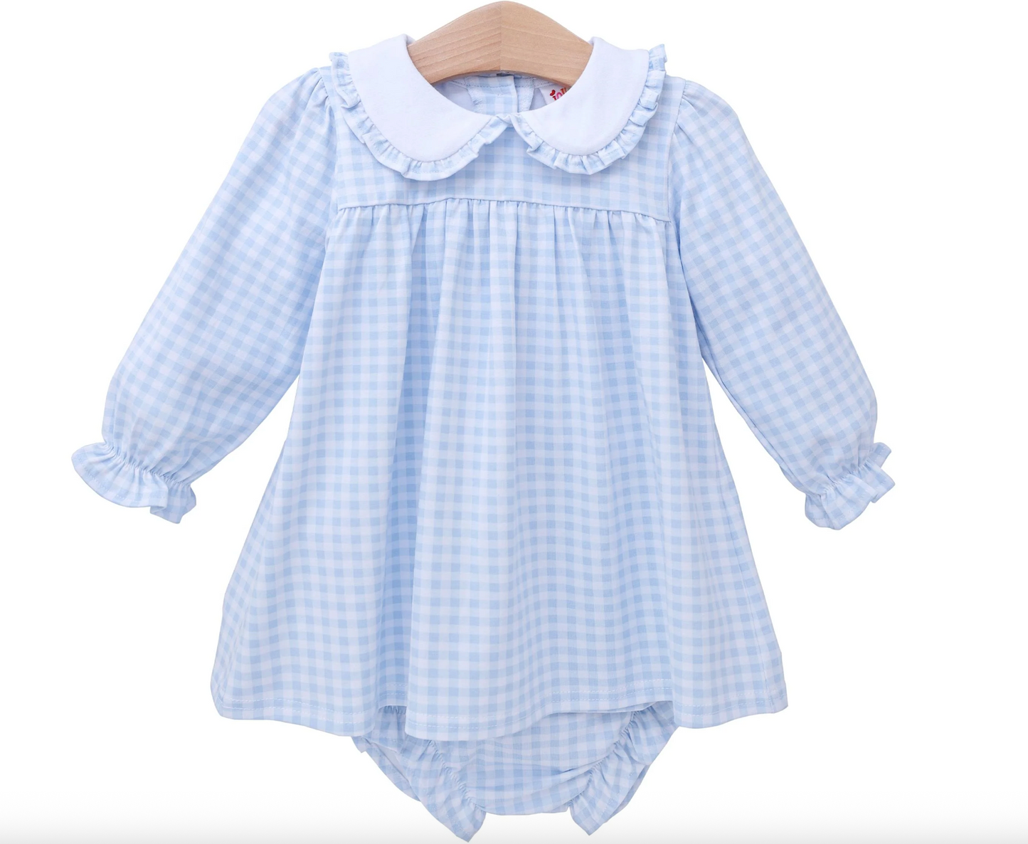 Catherine Diaper Set - Light Blue Gingham