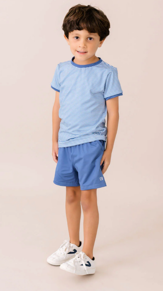 Set- BATON ROUGE BLUE MINISTRIPE TEE