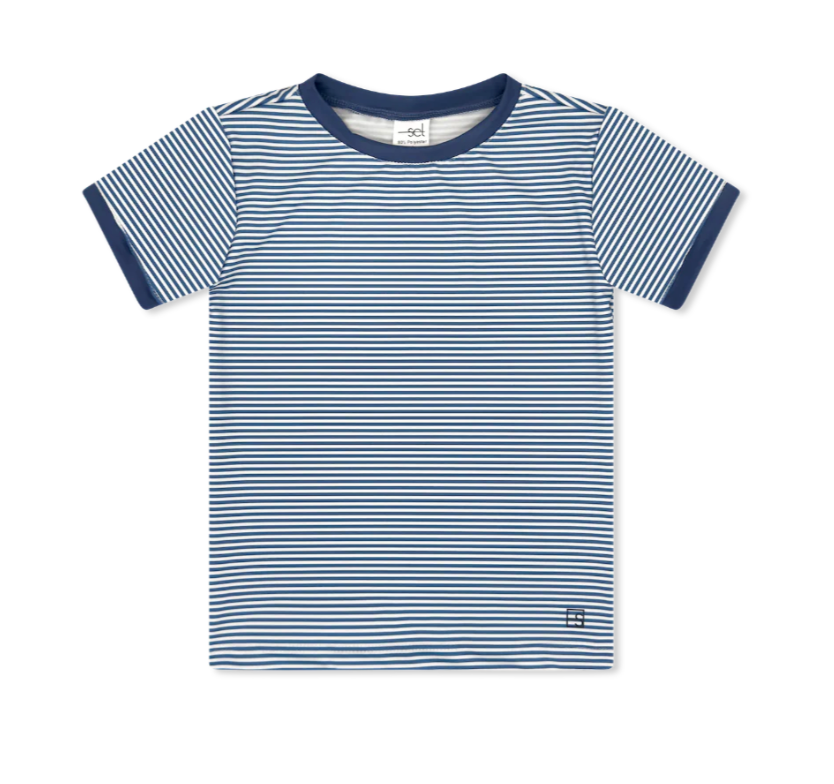 Set- BATON ROUGE BLUE MINISTRIPE TEE