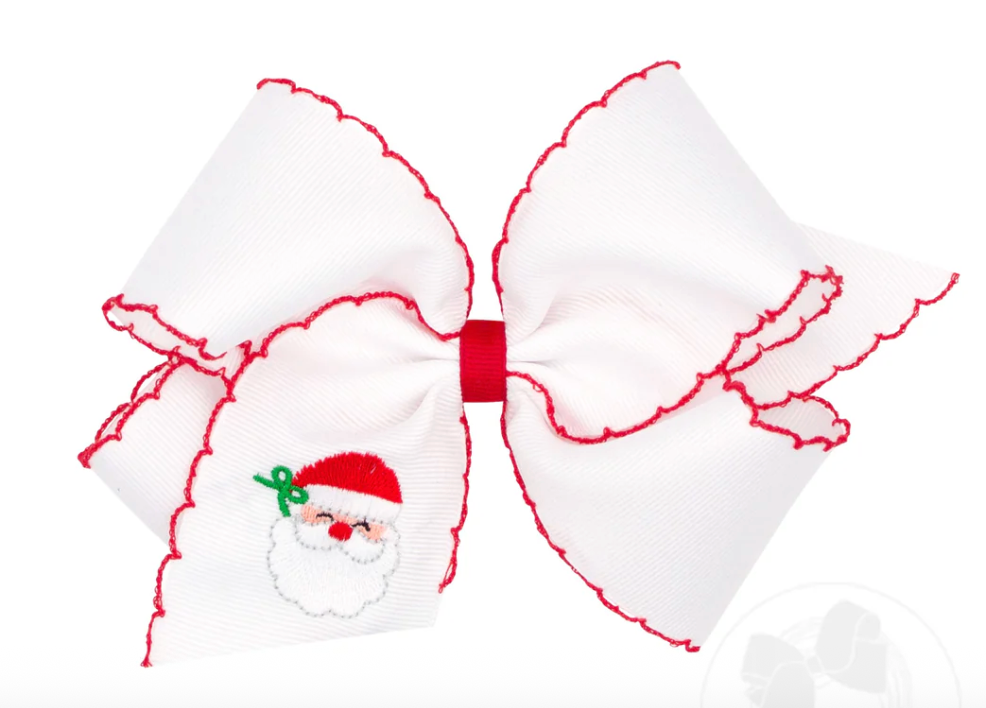 Wee Ones King White Santa Bow