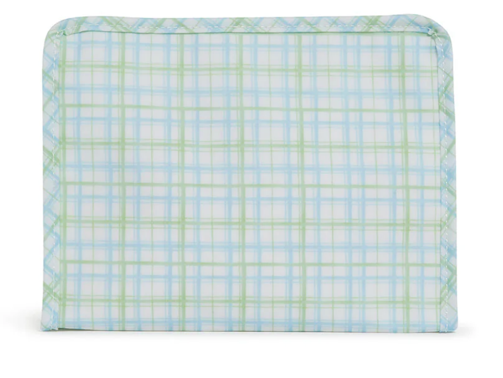 Classic Green Plaid MEDIUM Roadie with Embroidery