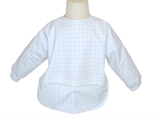 Perfect Smock (pimlico check blue) with embroidery