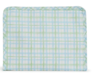 Large Roadie- Green and Blue Plaid
