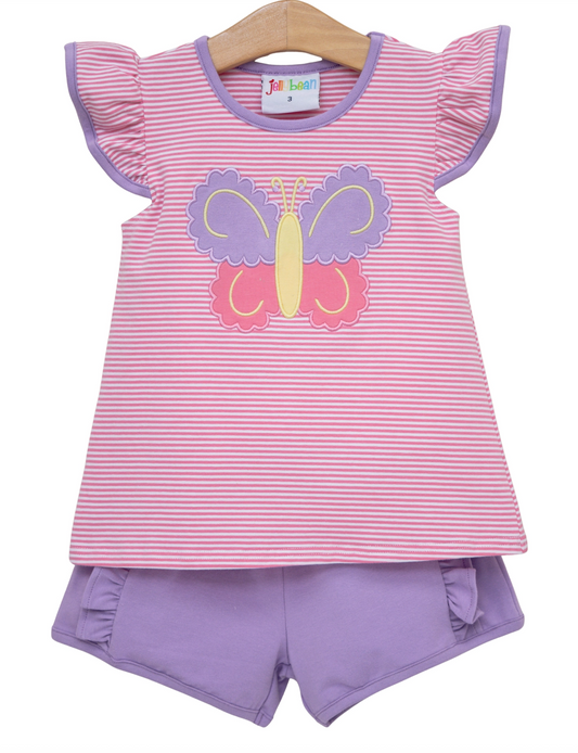 Butterfly Kisses Ruffle Short Set