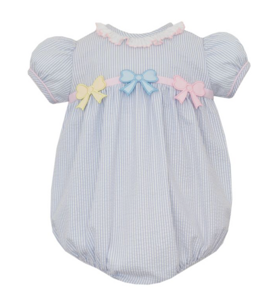 Pastel Bows Seersucker Bubble