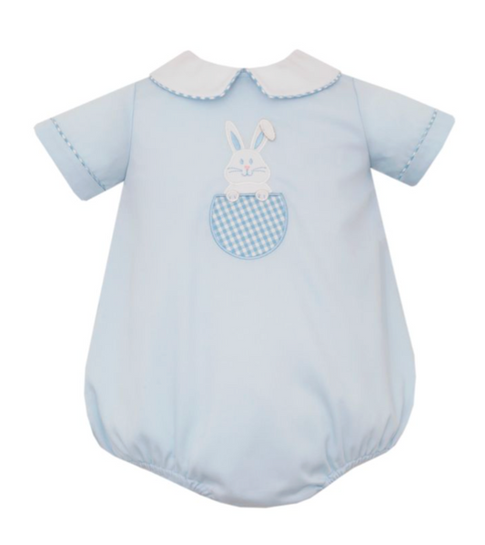 Bunny Boys Light Blue Knit Stripe Bubble
