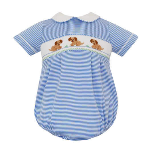 Petite Bebe- Garden Puppy Boys Bubble
