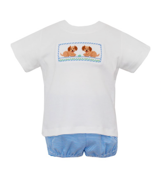 Petite Bebe- Garden Puppies Boys Set