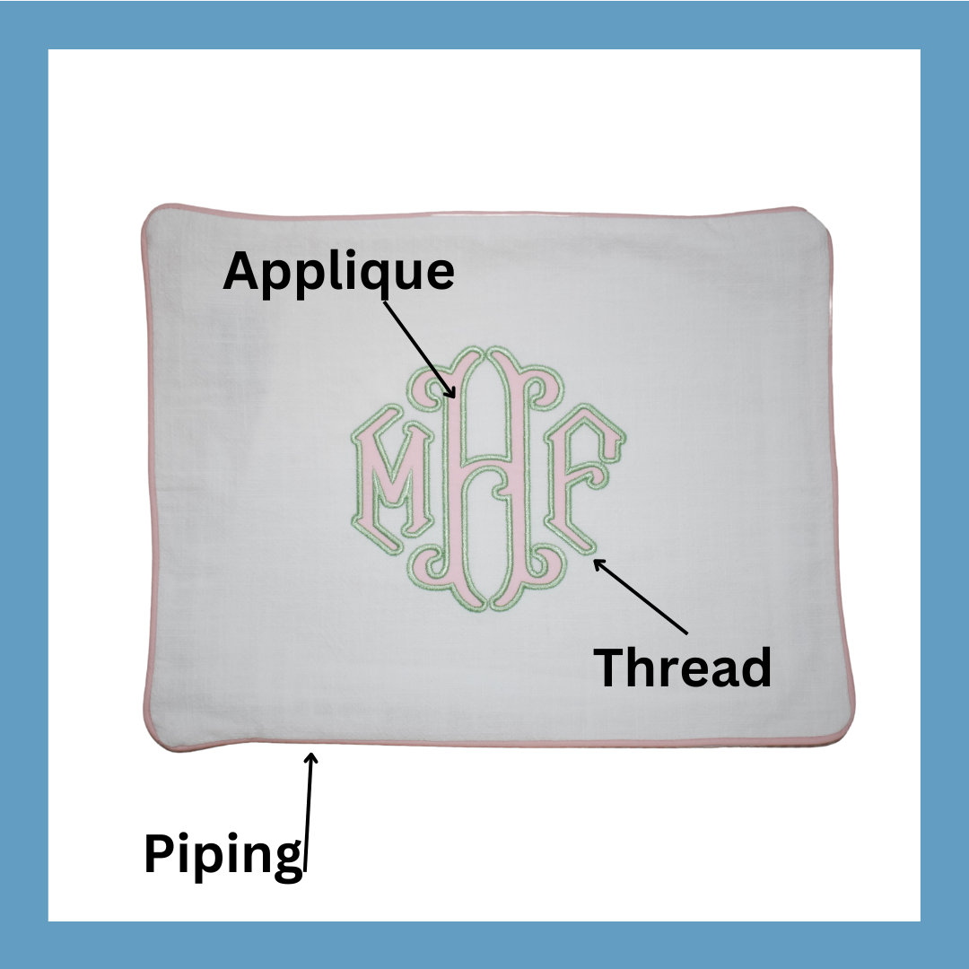 Applique Name Pillow Cover