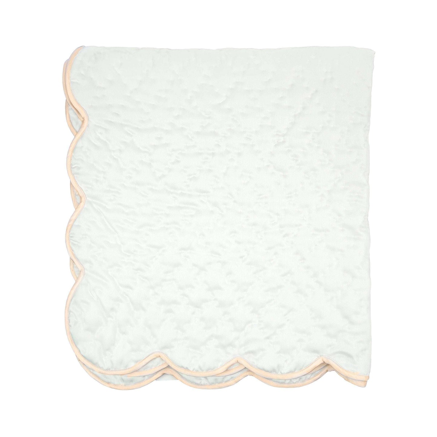 QUILTED SATIN BABY BLANKET: Pink
